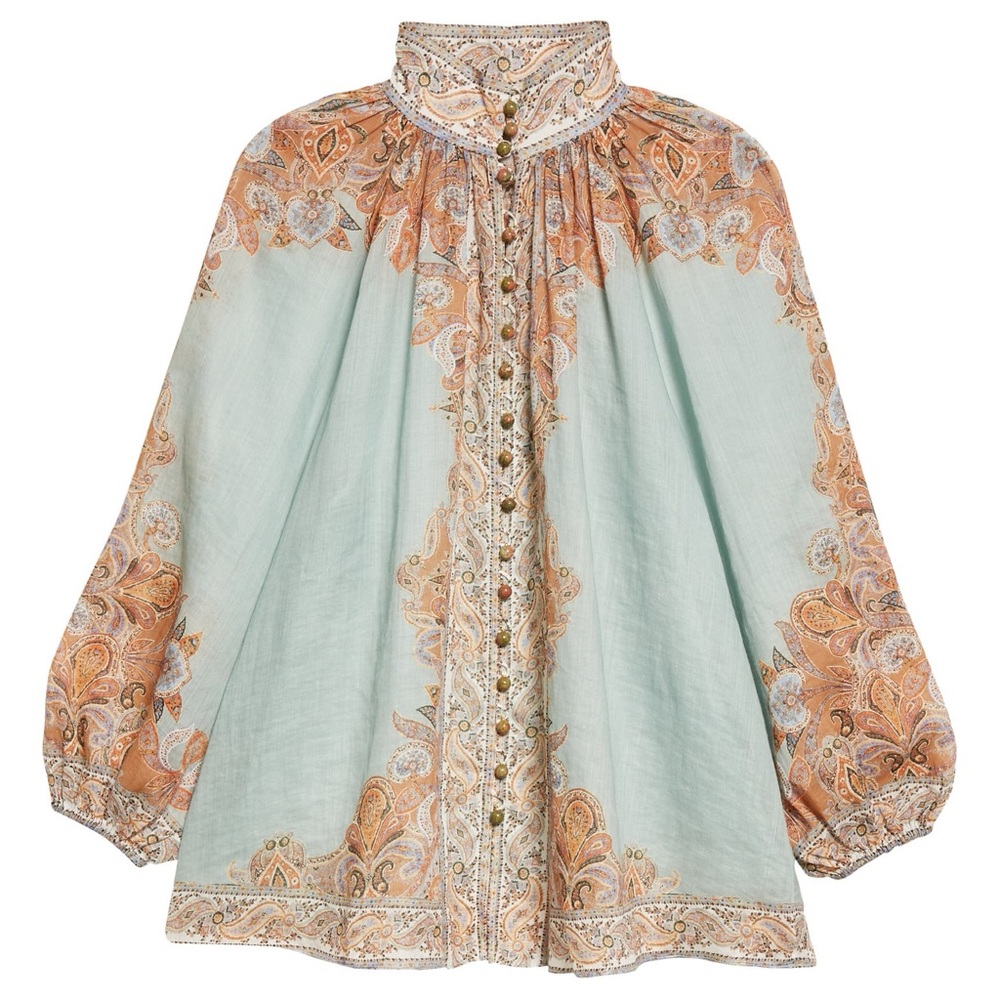 Zimmermann Devi Billow Ramie Blouse & Devi Tuck Short Set - Picture 15 of 17